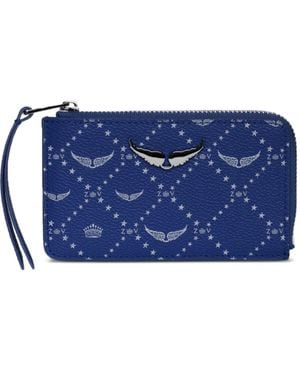 Zadig & Voltaire Diamond-Print Wallet - Blue