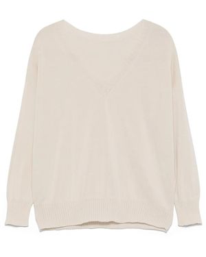 Le Tricot Perugia Cotton Sweater - Natural