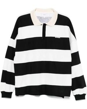 Rhude Striped Polo Shirt - Black
