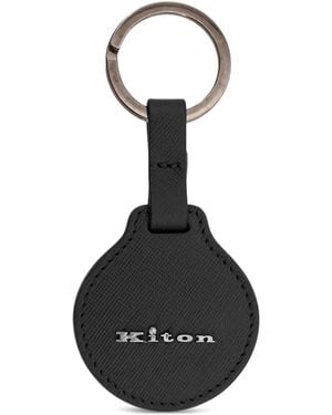 Kiton Porte-Clés En Cuir - Noir