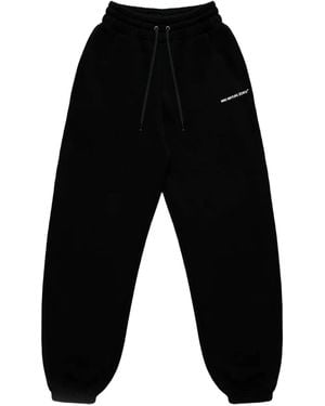 MKI Miyuki-Zoku Logo-Detail Cuffed Track Pants - Black