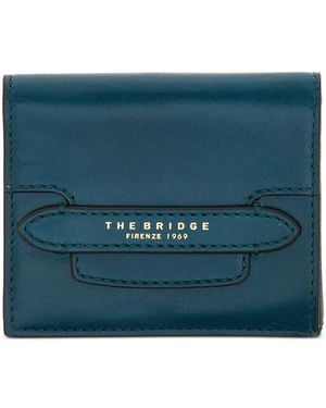 The Bridge Logo-Print Leather Wallet - Blue