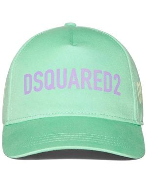 DSquared² Logo-Print Cap - Green