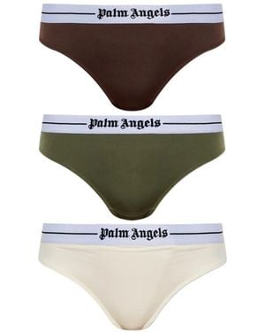 Palm Angels Logo-Waistband Thongs - Multicolour