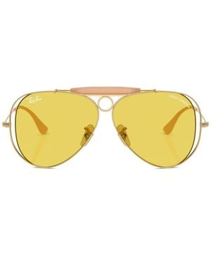 Ray-Ban X Dolce & Gabbana The Shooter Aviator Sunglasses - Yellow