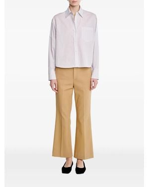 Maria McManus Mid-Rise Flared Trousers - White