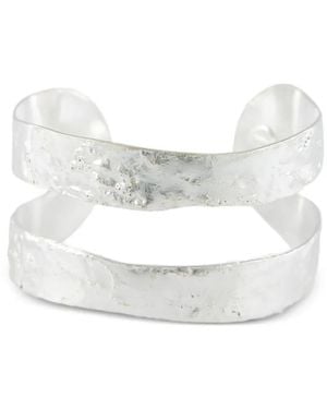 Sylvia Toledano Bianca Hammered Double-Band Bracelet - White