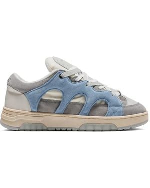 Paura Suede-Panelled Trainers - Blue