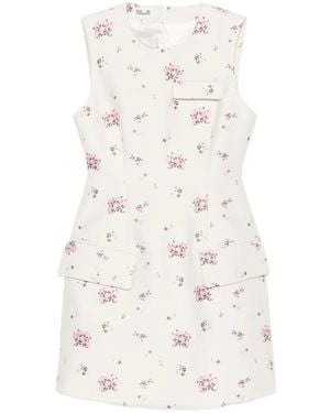 Baum und Pferdgarten Amayah Floral-Print Pocket Mini Dress - White