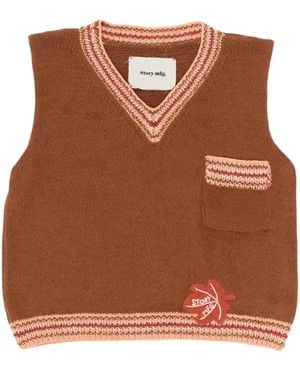 STORY mfg. Organic Cotton Vest - Brown