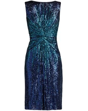 Tadashi Shoji Solene Sequin Embellished Dress - Blue