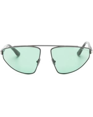 Tom Ford Parker 02 Geometric-Frame Sunglasses - Green