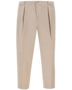 Briglia 1949 Portobellos Pleated Trousers - Natural