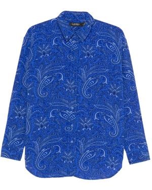 Ralph Lauren Paisley Button-Up Shirt - Blue