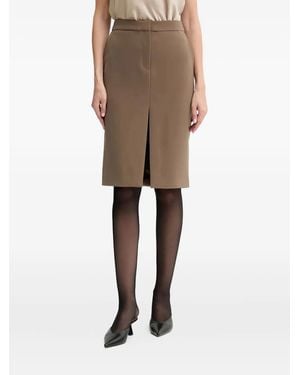 Isabelle Blanche Falda midi con abertura en el frente - Neutro