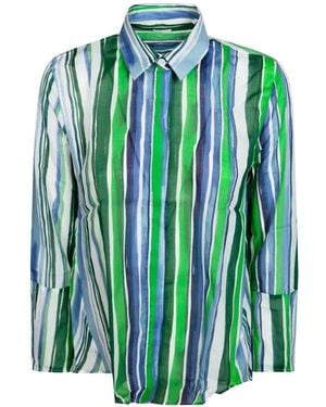 Robert Friedman Striped Long-Sleeve Shirt - Green