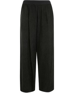 Maria Calderara Pinstriped Trousers - Black
