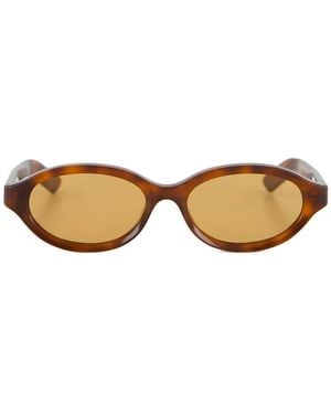 Retrosuperfuture Parola Oval-Frame Sunglasses - Natural
