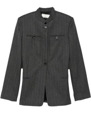 Litkovskaya Button-Up Layered-Back Jacket - Gray