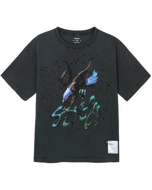 Satisfy Mothtech Eagle-Print T-Shirt - Black