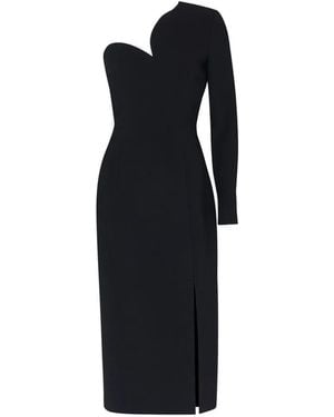 ROKSANDA Zahrah One-Shoulder Midi Dress - Black