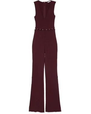 Patrizia Pepe Knitted Detailed Jumpsuit - Purple