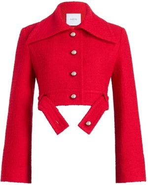 Patou Buttoned Tie-Waist Jacket - Red
