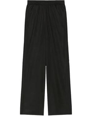 Givenchy Elastic-Waist Wide-Legs Trousers - Black
