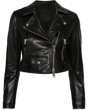 AllSaints Elora レザージャケット - ブラック