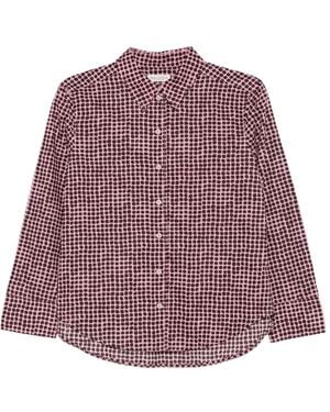 Marc O' Polo Polka-Dot Long-Sleeve Shirt - Purple