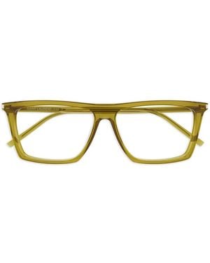 Saint Laurent Gafas con montura rectangular - Verde
