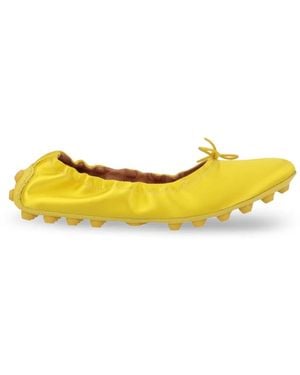 Tod's Gommino Bow-Detail Ballet Flats - Yellow