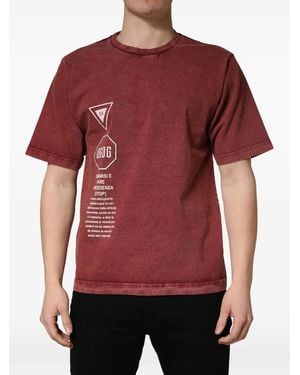 Dolce & Gabbana Graphic-Print T-Shirt - Red