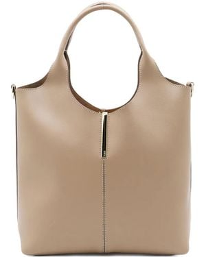 Tod's Small Top-Handle Leather Bag - Natural
