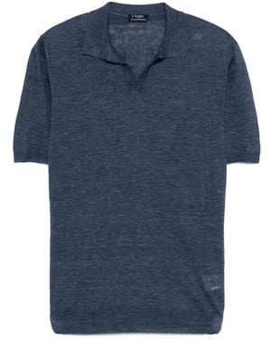 Barba Napoli リネン Tシャツ - ブルー