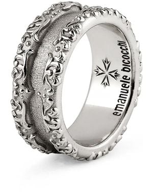 Emanuele Bicocchi Arabesque Double Band Ring - Metallic