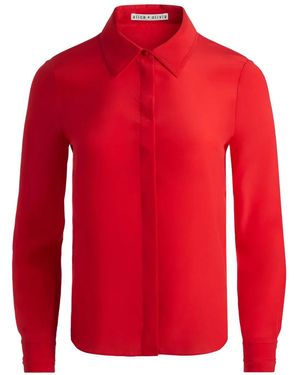 Alice + Olivia Silk Blouse - Red