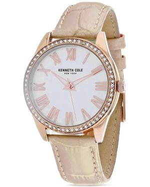 Kenneth Cole Montre À Ornements En Cristal 39.5 Mm - White