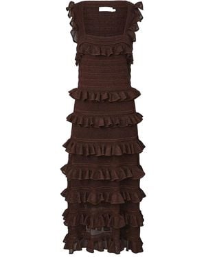 Zimmermann Hypnotic Midi Dress - Brown