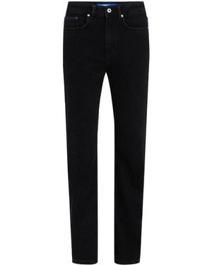 Karl Lagerfeld High-Rise Straight-Leg Jeans - Black