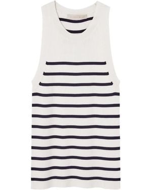 Vanessa Bruno Striped Ribbed Top - White