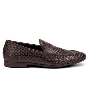 Frau Woven Leather Loafers - White