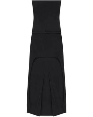Courreges Circle Edge Bustier Gown - Black