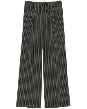 Issey Miyake Allow Stripe Straight Trousers - Grey