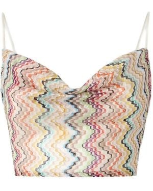 Missoni Printed Scarf-Style Top - Natural