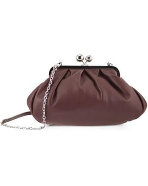 Weekend by Maxmara Medium Pasticcino Leather Clutch Bag - Brown