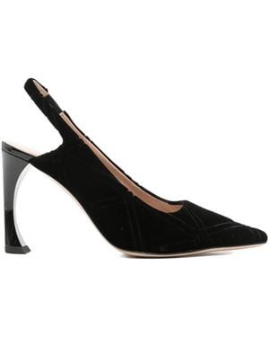 Emporio Armani 95 Mm Slingback Pumps Met Hak - Zwart