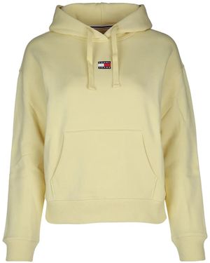 Tommy Hilfiger Logo-Patch Hoodie - Yellow