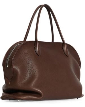 The Row Agnes 15 Leather Tote Bag - Brown