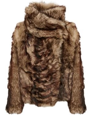 Yves Salomon Shearling Jacket - Brown